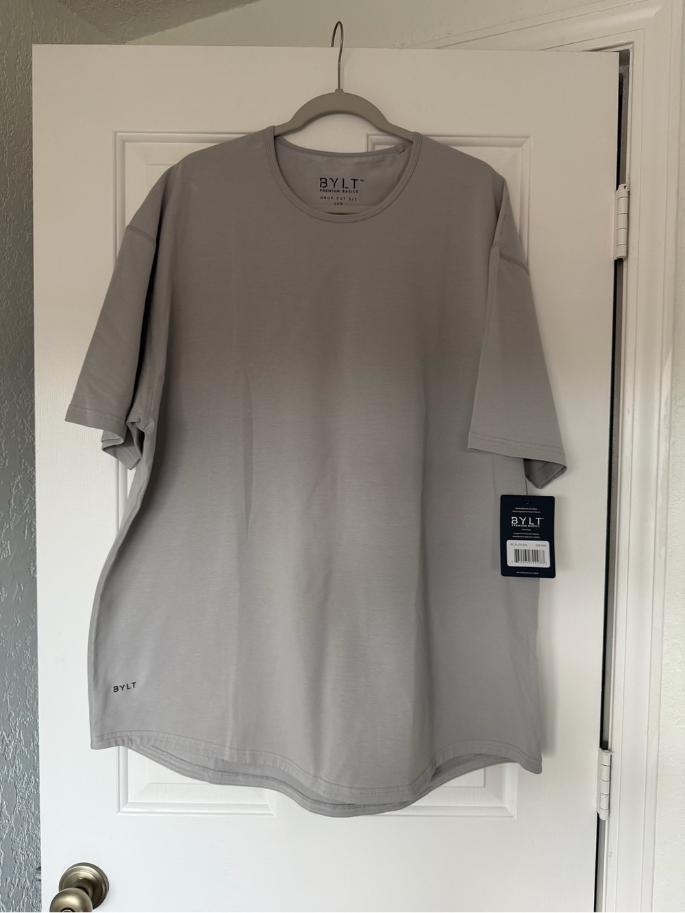BYLT Basics Men’s Crewneck T-Shirt in Light Gray